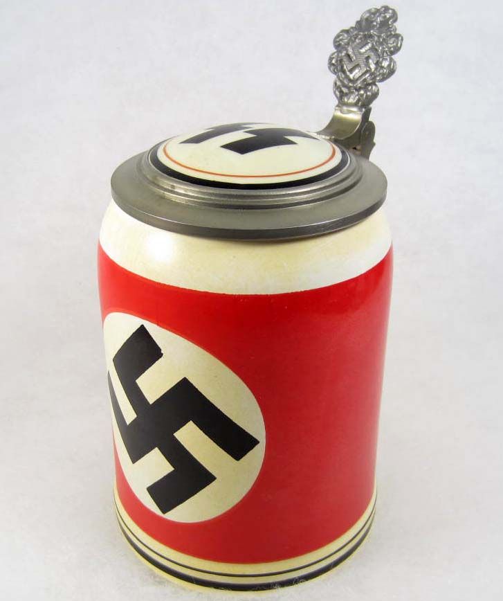 GERMAN NAZI WAFFEN SS PORCELAIN BEER STEIN