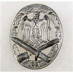 GERMAN NAZI ARMY SILVER GENERAL ASSAULT BADGE