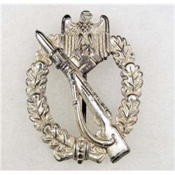 GERMAN NAZI ARMY SILVER INFANTRY ASSAULT BADGE