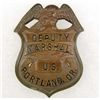 Image 1 : OLD WEST COWBOY ERA US DEPUTY MARSHAL PORTLAND OREGON LAW BADGE