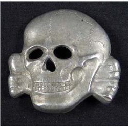 GERMAN NAZI WAFFEN SS OFFICERS VISOR CAP SKULL