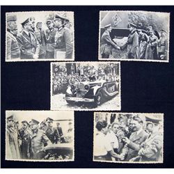 LOT OF 5 GERMAN NAZI DICTATOR ADOLF HITLER PHOTOS