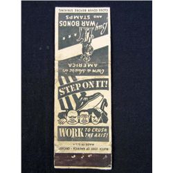 WW2 ERA WAR BONDS MATCH BOOK