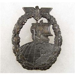 GERMAN NAZI NAVAL AUXILIARY CRUISER BADGE