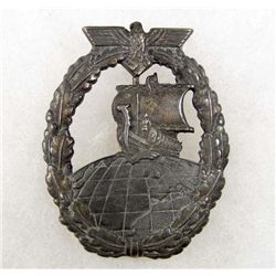 GERMAN NAZI NAVAL AUXILIARY CRUISER BADGE