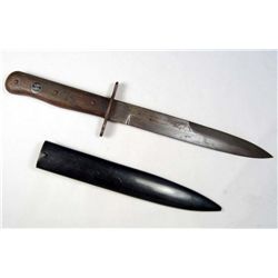 GERMAN NAZI WAFFEN SS COMBAT BOOT KNIFE W/ SCABBARD