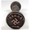 Image 1 : GERMAN NAZI WAX SEAL / RUBBER STAMP W/ WOOD HANDLE