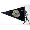 Image 2 : GERMAN NAZI WAFFEN OFFICERS TOTENKOPF SKULL STAFF CAR PENNANT