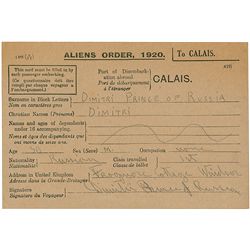 Romanov Dynasty: Grand Duke Dmitri Pavlovich