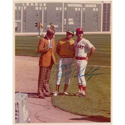 Reggie Jackson, Tony Kubek, and Fred Lynn