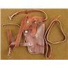 Image 1 : BROWN LEATHER HOLSTER VINTAGE DOUBLE STRAP TYPE