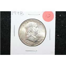 1948-D Ben Franklin Half Dollar