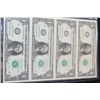 Image 1 : 2003-A US Federal Reserve Note $1; San Francisco CA Reserve; Lot of 4 Uncut Bills
