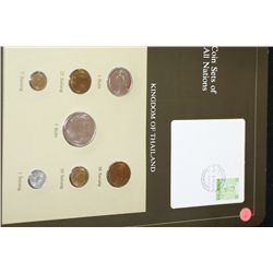 Kingdom of Thailand; Coin Sets of All Nations W/Postal Stamp