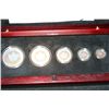 Image 2 : 2003 Canada Mint Coin Set W/Hologram "Mapleleaf" on Reverse; 99.99% Fine Silver; $5-1 Oz., $4-1/2 Oz