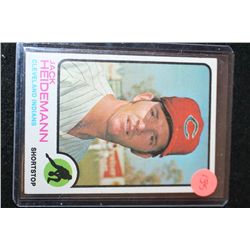 1973 MLB T.C.G. Jack Heidemann Cleveland Indians Baseball Trading Card