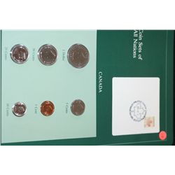 Canada; Coin Sets of All Nations W/Postal Stamp Dated 1983