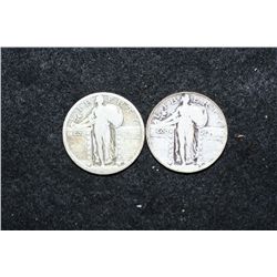 Standing Liberty Quarter; Lot of 2; Dates Unreadable