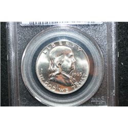 1963-D Ben Franklin Half Dollar; PCGS Graded MS64