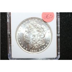 1881-O Silver Morgan $1; MCPCG Graded MS61