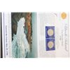 Image 1 : 2001 Rhode Island State Quarter Set W/Postal Stamps Commerating 100th Anniversary of Japan World Tra