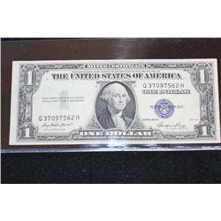 1935-E US Silver Certificate $1; Blue Seal