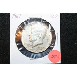 1967 Kennedy Half Dollar; 40% Silver