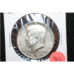 1968-D Kennedy Half Dollar; 40% Silver