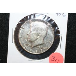 1967 Kennedy Half Dollar; 40% Silver