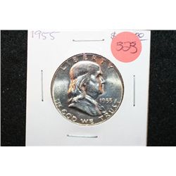 1955 Ben Franklin Half Dollar