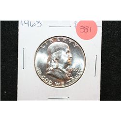 1963 Ben Franklin Half Dollar