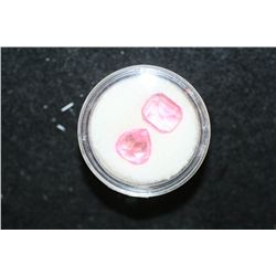 Loose Pink Colored Gemstone; Lot of 2