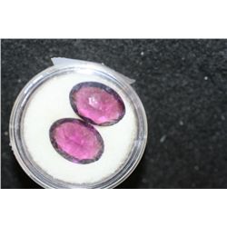 Loose Purple Colored Gemstone; Lot of 2