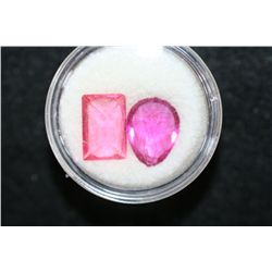 Loose Pink & Purple Colored Gemstone; Lot of 2