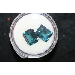 Loose Aqua Colored Gemstone; Lot of 2