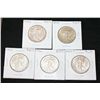 Image 1 : Walking Liberty Half Dollar; Various Dates & Conditions; Lot of 5