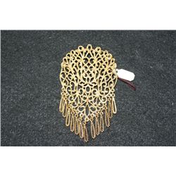 Large Filigree Gold Toned Brooch
