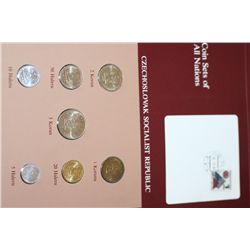 Czechoslovak Socialist Republic; Coin Sets of All Nations W/Postal Stamp Dated 1984