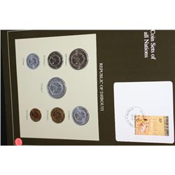 Republic of Djibouti; Coin Sets of All Nations W/Postal Stamp Dated 1989