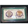 Image 1 : 1999-D Susan B. Anthony $1 Coin; UNC & 2000-P Sacagawea $1 Coin; UNC