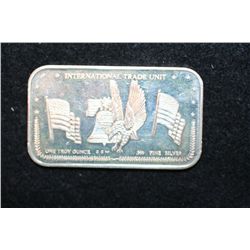 Medlar's Inc. San Antonio TX Silver Ingot; .999 Fine Silver 1 Oz.; International Trade Unit