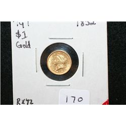 1852 Liberty $1 Gold Coin; Type I