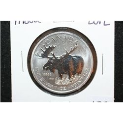 2012 Canada "Moose" $5 Foreign Coin; 9999 Fine Silver 1 Oz.
