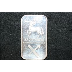 Sagittarius Silver Ingot; .999 Fine Silver 1 Oz.; Madison Mint