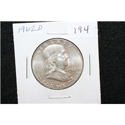 1962-D Ben Franklin Half Dollar