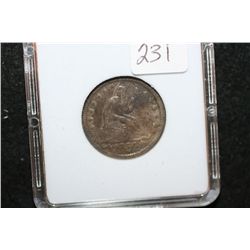 1854 Seated Liberty Quarter W/Arrows; MCPCG Graded AU55