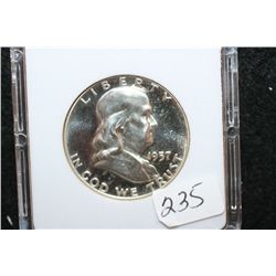 1957 Ben Franklin Half Dollar; MCPCG Graded PF65