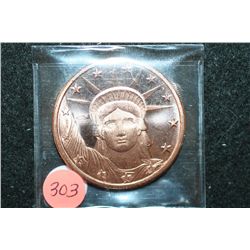 2011 Copper Round; .999 Fine Copper 1 Oz.
