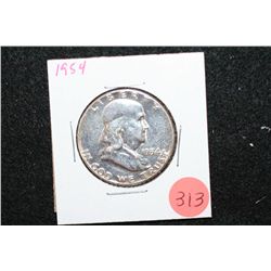 1954 Ben Franklin Half Dollar