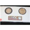 Image 2 : 1986 France $100 Franc; NGC Graded Gem BU & 1986-P Ellis Island Commerative $1 Coin; NGC Graded Gem 